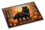 Black Chow Chow Fall Doormat Front Door Mat Indoor Outdoor Rugs for Entryway, Non Slip Washable Low Pile, 24H X 36W