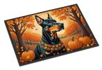 Doberman Pinscher Fall Doormat Front Door Mat Indoor Outdoor Rugs for Entryway, Non Slip Washable Low Pile, 24H X 36W