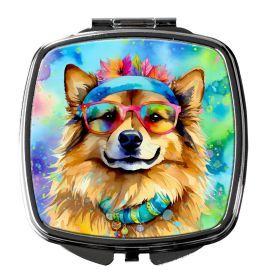 Hippie Dawg Compact Mirror Decorative Travel Makeup Mirror for Women Girls Gifts Pocket Makeup Mirror Folding Handheld