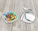 Hippie Dawg Compact Mirror Decorative Travel Makeup Mirror for Women Girls Gifts Pocket Makeup Mirror Folding Handheld
