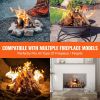 VEVOR 10 Pcs Gas Fireplace Logs, Large Ceramic Logs for Fireplace Decorative, Heat-Resistant Wood Log Gas Realistic Logs