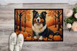 Collie Fall Doormat Front Door Mat Indoor Outdoor Rugs for Entryway, Non Slip Washable Low Pile, 24H X 36W