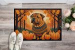 Shar Pei Fall Doormat Front Door Mat Indoor Outdoor Rugs for Entryway, Non Slip Washable Low Pile, 24H X 36W