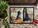 Afghan Hound Fall Kitchen Pumpkins Doormat Front Door Mat Indoor Outdoor Rugs for Entryway, Non Slip Washable Low Pile, 24H X 36W