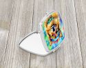 Hippie Dawg Compact Mirror Decorative Travel Makeup Mirror for Women Girls Gifts Pocket Makeup Mirror Folding Handheld
