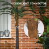 Outsunny 6' Artificial Lighted Palm Tree with 3 Coconuts, 240 LED Light, Color Changing Light Up Tropical Palm Tree with Remote for Indoor, Outdoor