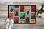 Lots of Scottish Terrier Doormat Front Door Mat Indoor Outdoor Rugs for Entryway, Non Slip Washable Low Pile, 24H X 36W