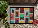 Lots of Scottish Terrier Doormat Front Door Mat Indoor Outdoor Rugs for Entryway, Non Slip Washable Low Pile, 24H X 36W