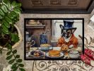 French Bulldog Fall Kitchen Pumpkins Doormat Front Door Mat Indoor Outdoor Rugs for Entryway, Non Slip Washable Low Pile, 24H X 36W
