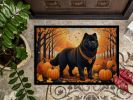 Black Chow Chow Fall Doormat Front Door Mat Indoor Outdoor Rugs for Entryway, Non Slip Washable Low Pile, 24H X 36W