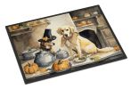 Yellow Lab Fall Kitchen Pumpkins Doormat Front Door Mat Indoor Outdoor Rugs for Entryway, Non Slip Washable Low Pile, 24H X 36W