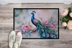 Peacock Doormat Front Door Mat Indoor Outdoor Rugs for Entryway, Non Slip Washable Low Pile, 24H X 36W